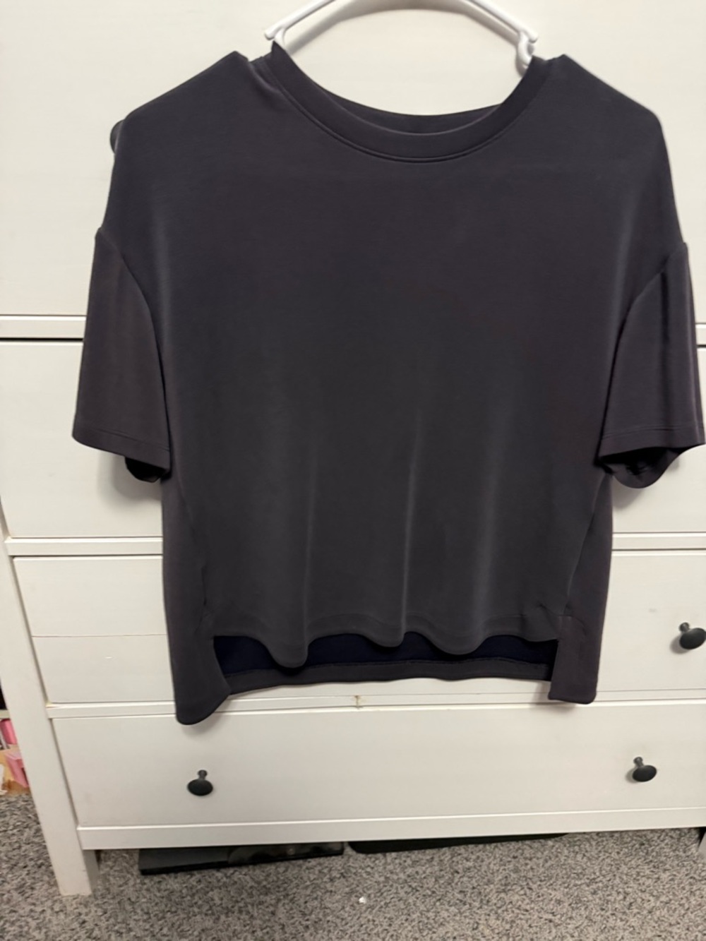 Short Sleeve Crewneck Shirt sweatshirtish - Charcoal